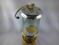 Grubenlampe Messing/Stahl
